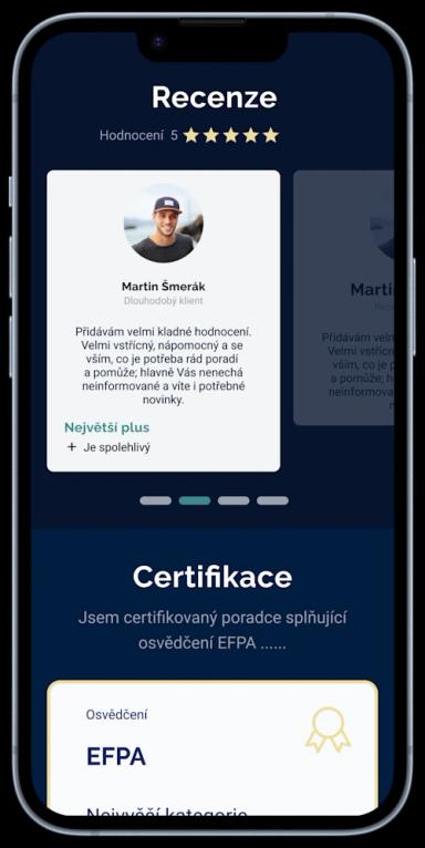 náhled na mobilní design osobní webové prezentace matejkral.cz